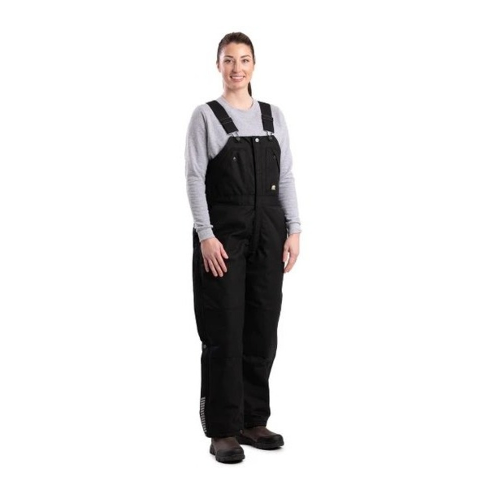 Berne Icecap Insulated Bib Overalls Womens Medium Short Black WNB834BK NWT